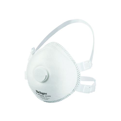 Masque Anti-poussière Avec Valve Et Casque De Sécurité Sur