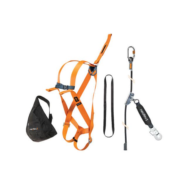 Kit harnais antichute toiture pour charpentiers, couvreurs & ramoneurs